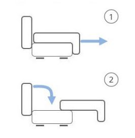 Aneto 2 kanapéágy, normál szövet, hab töltőanyag, szín - fekete / szürke