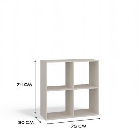 Malax 2x2 polc, 74x75x30 cm, kasmír