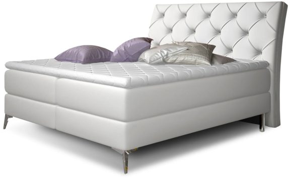 Adel 140x200 boxspring ágy matraccal fehér