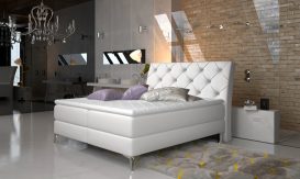 Adel 160x200 boxspring ágy matraccal fehér