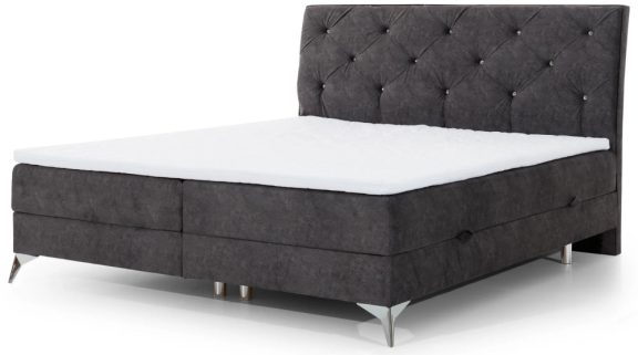 Adel 140x200 boxspring ágy matraccal szürke