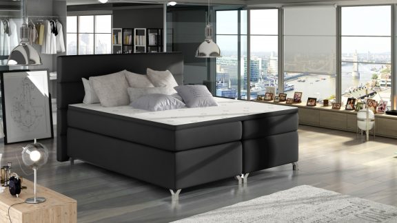 Amadeo 140x200 boxspring ágy matraccal fekete