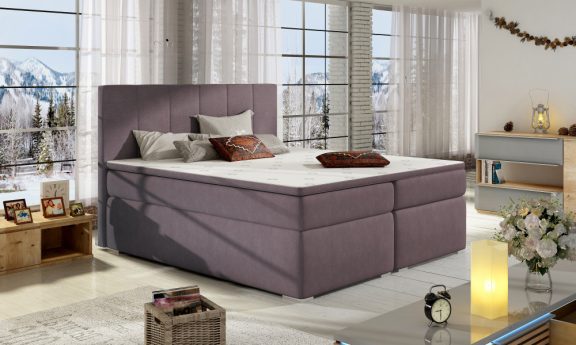 Bolero 140x200 boxspring ágy matraccal rózsaszín