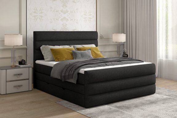 Cande 160x200 boxspring ágy matraccal fekete
