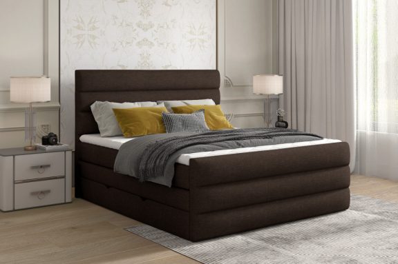 Cande 180x200 boxspring ágy matraccal sötétbarna