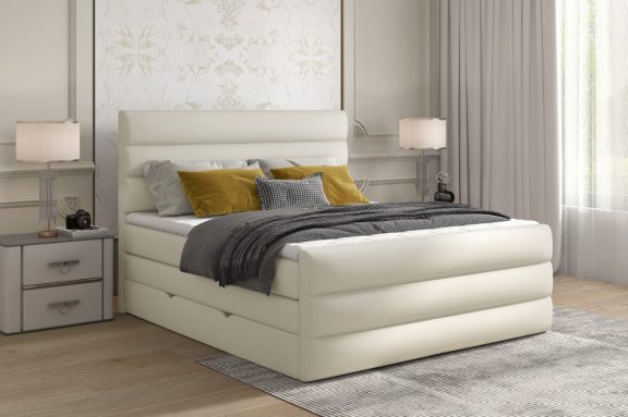 Cande 180x200 boxspring ágy matraccal fehér