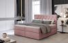 Loree 140x200 boxspring ágy matraccal rózsaszín