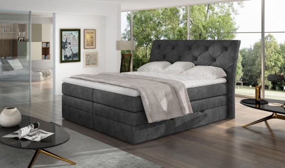 Mirabel 180x200 boxspring ágy matraccal szürke