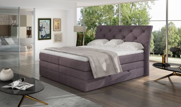 Mirabel 160x200 boxspring ágy matraccal lila