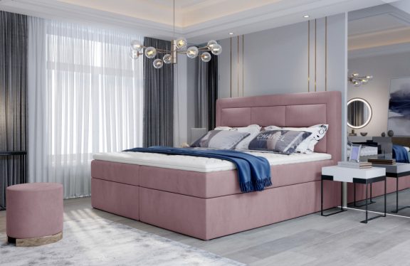 Vivre 180x200 boxspring ágy matraccal rózsaszín