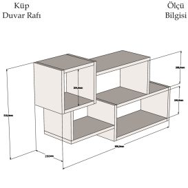 Afro Fali polc Fehér Antracit N