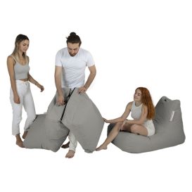 Siesta Sofa Bed Pouf - Fume Babzsákfotel 55x40  Füst