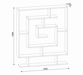 Sarmaşık Könyvespolc 125x22x149  Bukás