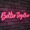 Better Together - Pink Dekoratív műanyag LED világítás 84x2x16  Rózsaszín