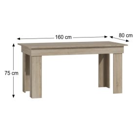 Montilla II New 4 személyes étkezőszett Sonoma-Fekete