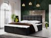 Fado II Boxspring ágy matraccal 140x200 (Bonell)  Fekete