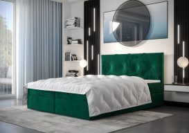 Atlea Boxspring ágy matraccal 160x200 (Bonell)  zöld