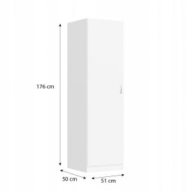 Riava egyajtós gardróbszekrény 51cm F Fehér