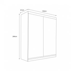 Vardo 05 Gardróbszekrény 150cm sonoma N