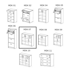 Mdk Cipősszekrény 07 sonoma