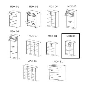 Mdk Cipősszekrény 09 sonoma