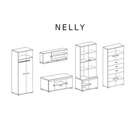 Nelly Nappali szekrénysor kőris/ezüst tölgy NE HASZNÁLD