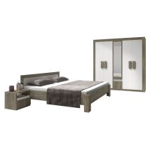   Mediolan hálószoba bútor szett trufla sonoma tölgy/fehér