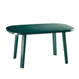 Santorini 4 személyes kerti bútor szett, zöld asztallal, 4 db Flen zöld székkel