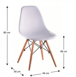Modern szék DIDIER bükk + fehér 4 db