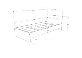 Pietro II new 90x200 cm fehér ágykeret, Adormo Smart II new matraccal