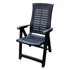 Osnat összecsukható kerti szék Antracit - 2db
