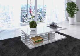 Alex smoking table high gloss white