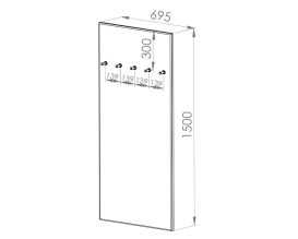 Mindy 10 Fogas panel  Antracit