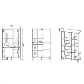 Atlas 19 Vitrines szekrény  Artisan